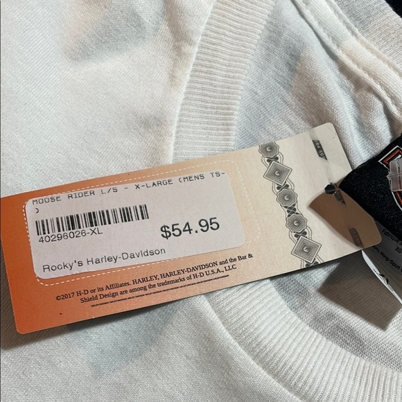 Harley-Davidson White Long Sleeve Tee, Rocky’s H-D London Ontario Canada NWT - Picture 6 of 11